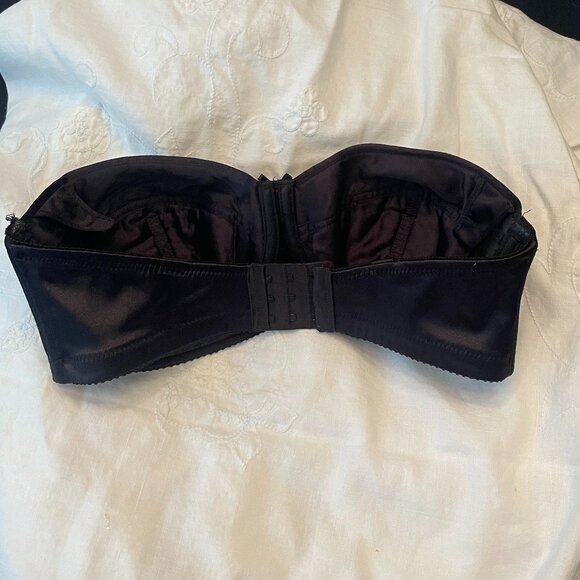 Unknown Brand Black Lightly Padded with Underwire Strapless Bra Size 36C - Picture 4 of 5